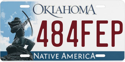 OK license plate 484FEP