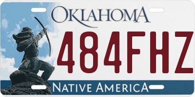 OK license plate 484FHZ