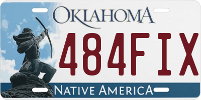 OK license plate 484FIX