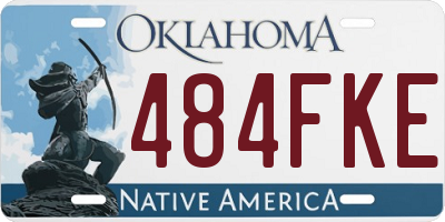OK license plate 484FKE