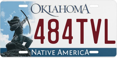 OK license plate 484TVL