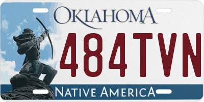 OK license plate 484TVN
