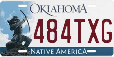 OK license plate 484TXG