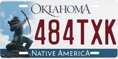 OK license plate 484TXK