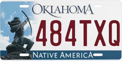 OK license plate 484TXQ