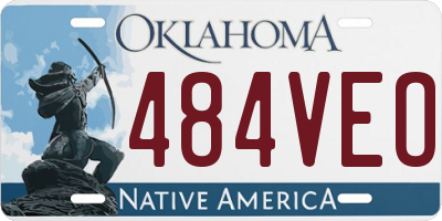 OK license plate 484VEO