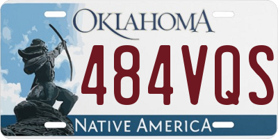 OK license plate 484VQS