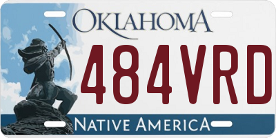OK license plate 484VRD