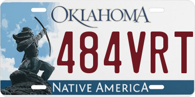 OK license plate 484VRT
