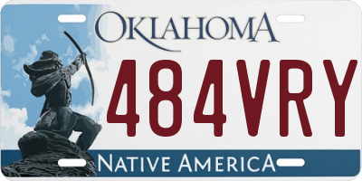 OK license plate 484VRY