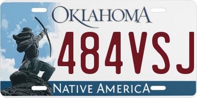 OK license plate 484VSJ