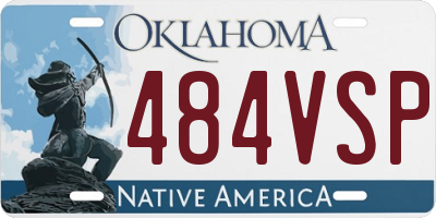 OK license plate 484VSP