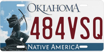 OK license plate 484VSQ