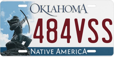 OK license plate 484VSS