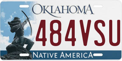 OK license plate 484VSU