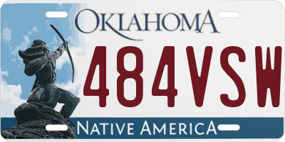 OK license plate 484VSW