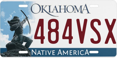 OK license plate 484VSX