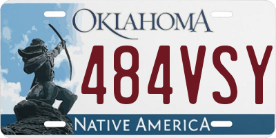 OK license plate 484VSY