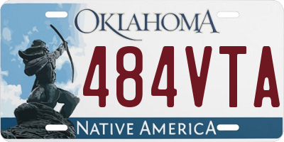 OK license plate 484VTA