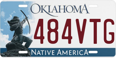 OK license plate 484VTG