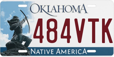 OK license plate 484VTK
