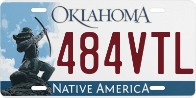 OK license plate 484VTL