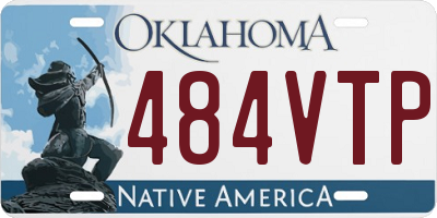 OK license plate 484VTP