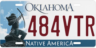 OK license plate 484VTR