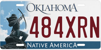 OK license plate 484XRN