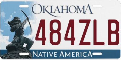 OK license plate 484ZLB