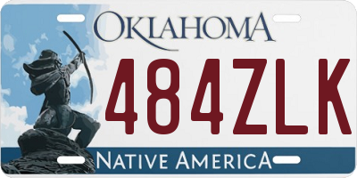 OK license plate 484ZLK