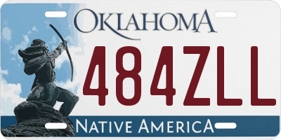 OK license plate 484ZLL
