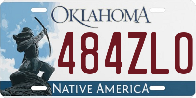OK license plate 484ZLO