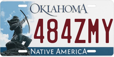 OK license plate 484ZMY