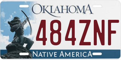 OK license plate 484ZNF