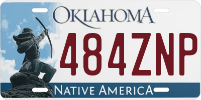 OK license plate 484ZNP