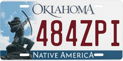 OK license plate 484ZPI