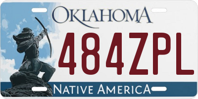 OK license plate 484ZPL