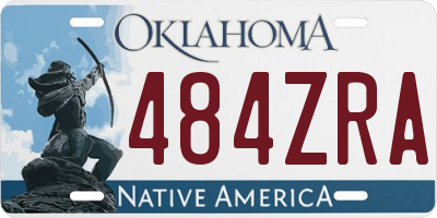OK license plate 484ZRA