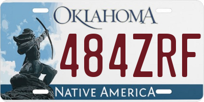OK license plate 484ZRF