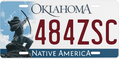 OK license plate 484ZSC