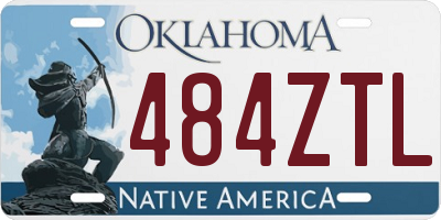 OK license plate 484ZTL