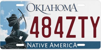 OK license plate 484ZTY