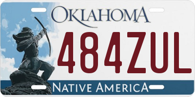 OK license plate 484ZUL