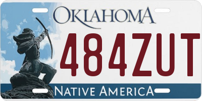 OK license plate 484ZUT