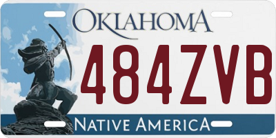 OK license plate 484ZVB