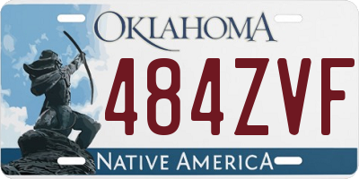 OK license plate 484ZVF