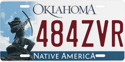 OK license plate 484ZVR