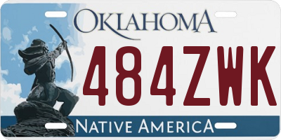 OK license plate 484ZWK