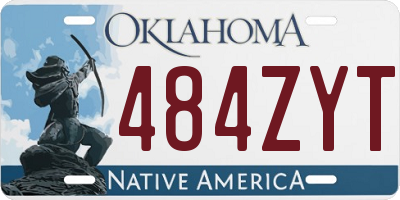OK license plate 484ZYT